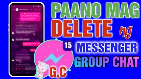 Paano Mag DELETE Ng Group Chat G C Sa Messenger How To Delete