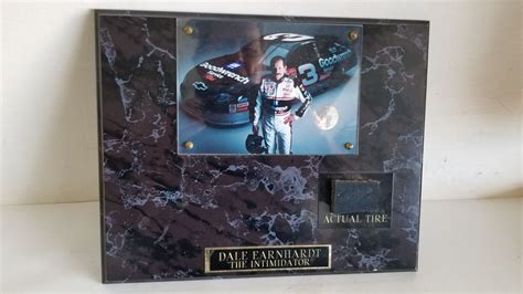 Dale Earnhardt Sr Authentic Racing Tire Piece The Intimidator Plaque W