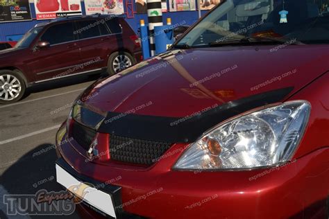 Дефлектор капота Митсубиси Лансер 9 (мухобойка Mitsubishi Lancer 9) FLY ...