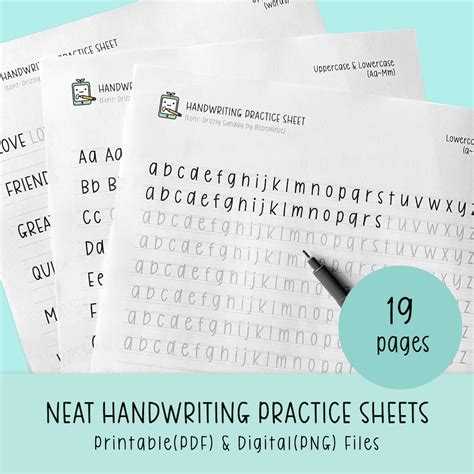 Neat Handwriting Practice Sheets Printable Handwriting Worksheets