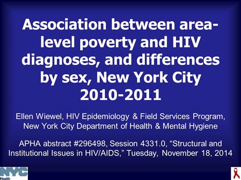 Association Between Area Level Poverty And Hiv Diagnoses And