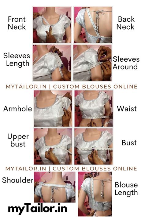 Online Measurements For Blouses Made Easy By MyTailor India Fashionable