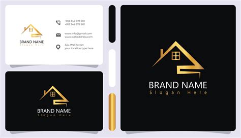 Luxury Building Real Estate And Construction Logo And Business Card