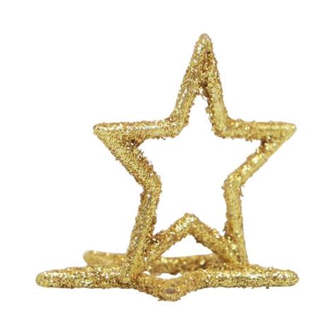 Floristik Ch Streudeko Weihnachten Sterne Golden Glitter Cm St