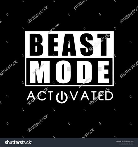 Beast Mode Gym Quotes Fitness Motivation Royalty Free Stock Vector