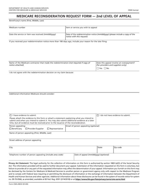 Form Cms 20033 Fill Out Sign Online And Download Fillable Pdf Templateroller