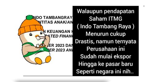 Inilah Isi Laporan Tahunan 2023 Saham ITMG Indo Tambang Raya Ihsg