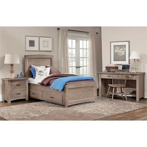 Transitions Youth Panel Bedroom Set Driftwood Oak Vaughan Bassett