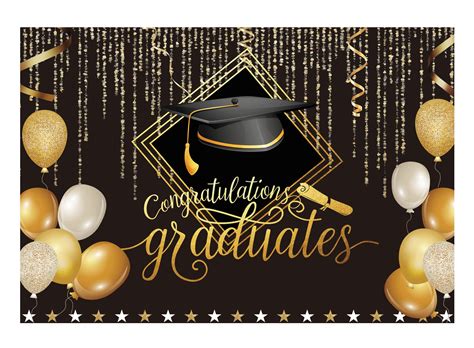 Buy Funnytree 7x5ft 2023 Class Graduation Photography Backdrop Black