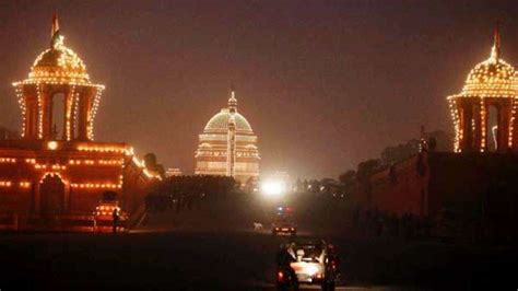 Raisina Hills Illuminated With Decorative Lights The Times Of India