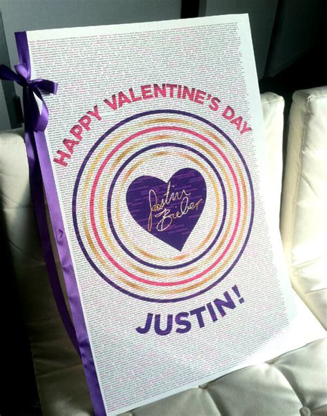 Justin Bieber Justin Bieber S Valentine S Day Card