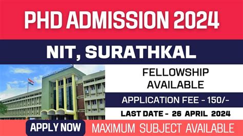 New Phd Admission 2024 Nit Surathkal One Of The Best Institute