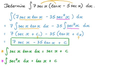 Question Video Integrating Trigonometric Functions Involving