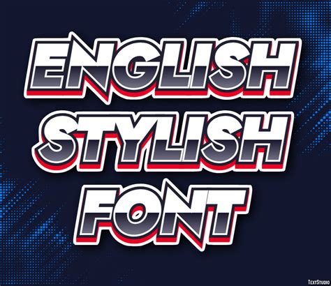 English Stylish Font Text Effect and Logo Design Font