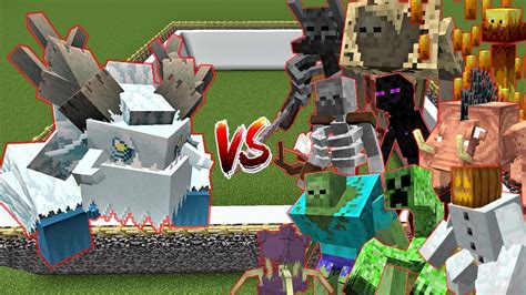 Frostmaw Vs All Mutant Mob Minecraft Mob Battle Youtube