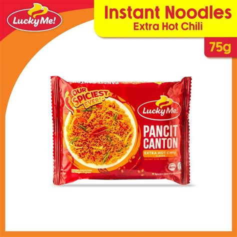 Lucky Me Pancit Canton Extra Hot Chili 75g Shopee Philippines
