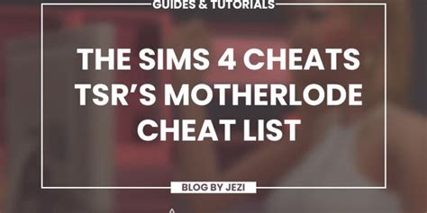 The Sims 4 Cheat Codes - The Sims Resource - Blog | Sims 4 cheats, Sims 4 cheats codes, Cheating