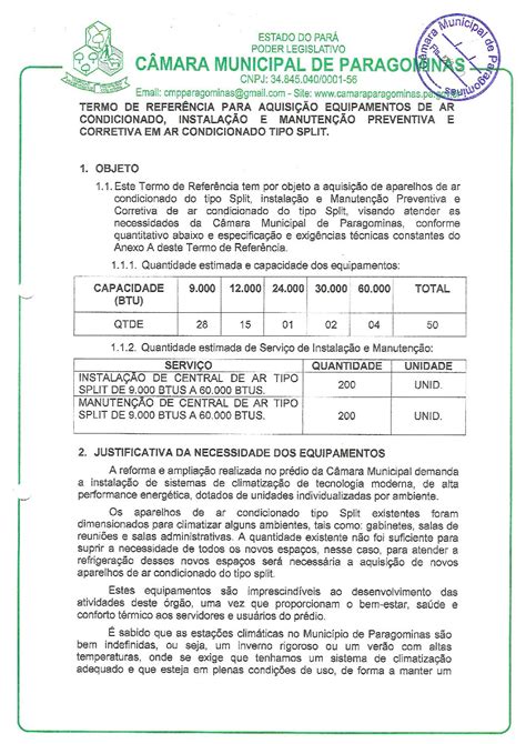 1 Termo de Referencia Assinado Câmara Municipal de Paragominas