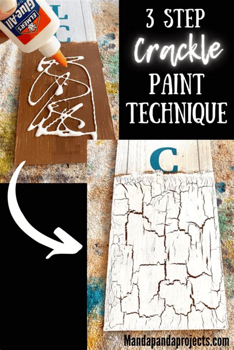 How to do the DIY Crackle Paint Finish Technique with Glue and Paint!