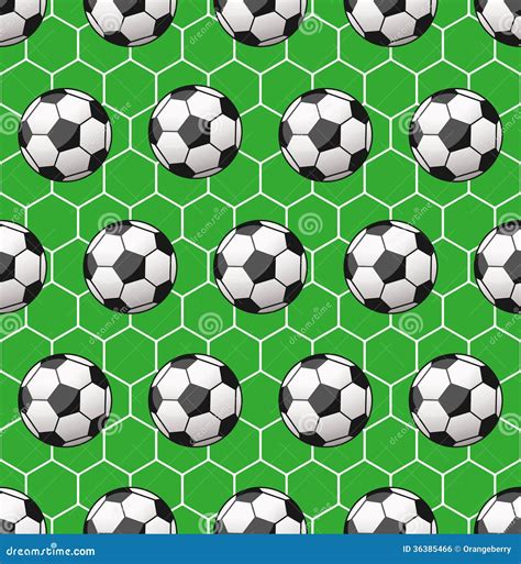 Seamless Soccer Pattern Stock Vector Illustration Of Leisure