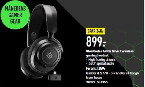 SteelSeries Arctis Nova 7 Wireless Gaming Headset Tilbud Hos Elgiganten