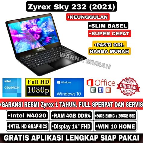 Jual Laptop Zyrex Sky N Fhd Gb Gb Gb Win Ori