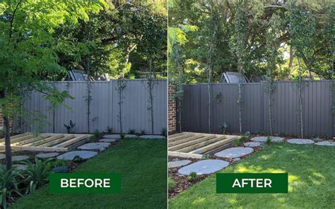 Fence Respraying Before And After Gallery Fence Makeovers