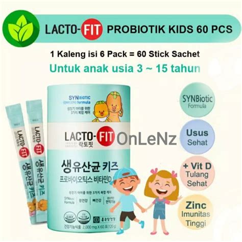 LACTO FIT Probiotik Vitamin D Zinc Kesehatan Anak Asli Korea 1 Pack