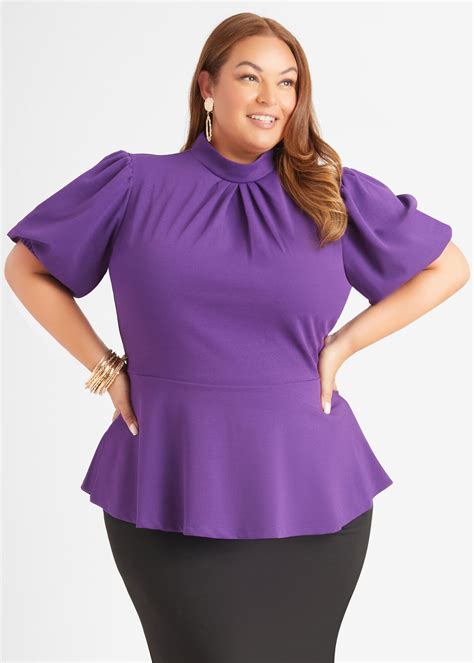 Plus Size Top Plus Size Peplum Plus Size Blouse