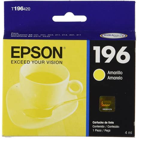 Cartucho De Tinta Original Epson 196 Amarillo Precio Costa Rica