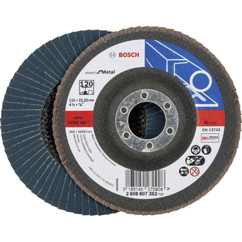 Bosch Flap Disc X Mm For Metal Rapid Electronics