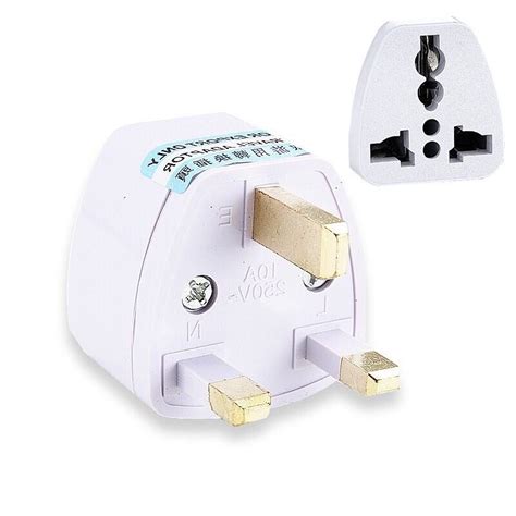 3Pin Universal Adapter Plug Head UK 3 Pin Malaysia China Plug Socket US