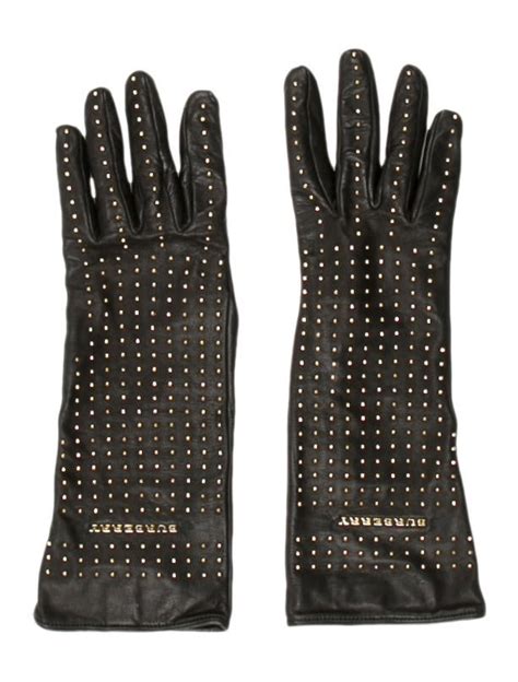 Burberry Studded Leather Gloves Accessories Bur61480 The Realreal