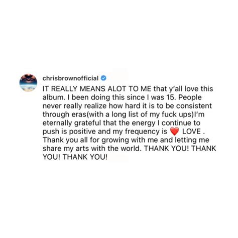 Chris Brown posted this message on instagram. : r/rnb