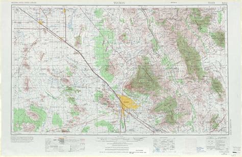 Tucson Topographic Maps Az Usgs Topo Quad 32110A1 At 1 250 000 Scale