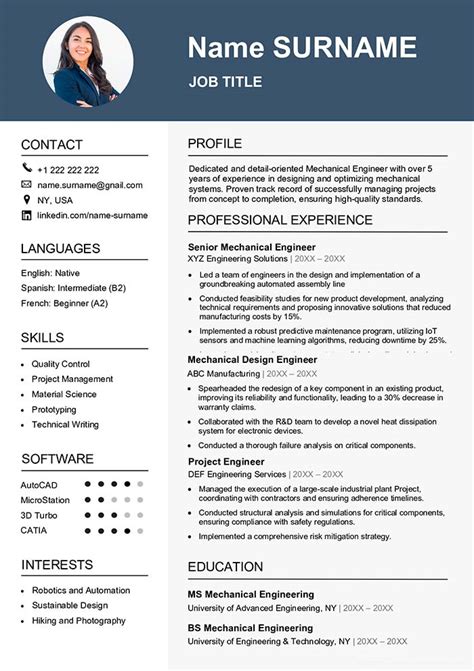 Engineer Resume Templates