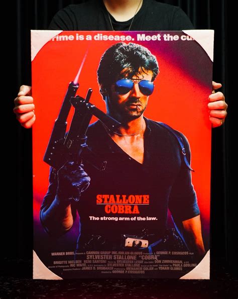 Quadro Canvas Tela De Tecido Poster Capa Stallone Cobra Filme Movie