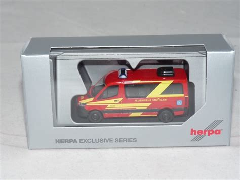 Herpa Mercedes Benz Sprinter Flachdach Bus Mtw Feuerwehr