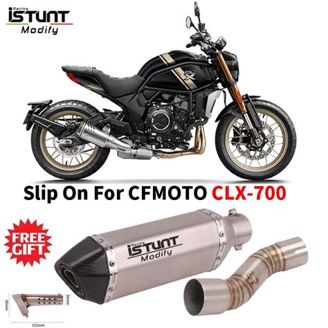 Slip On For CFMOTO CLX 700 2020 2021 2022 Motorcycle Exhaust Escape