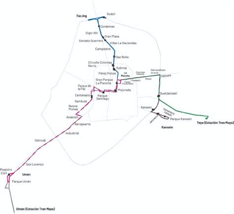 IE TRAM en Mérida Este es el MAPA del recorrido del primer transporte