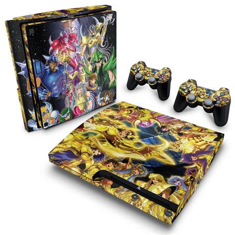 Skin Adesivo PS3 Slim Cavaleiros Do Zodiaco Submarino