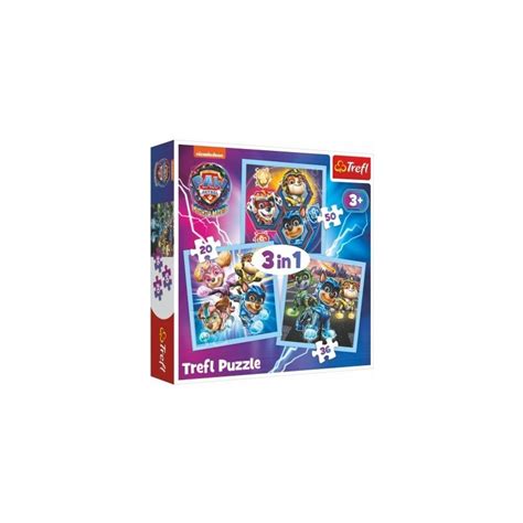 Trefl Puzzle 3v1 Mocná štěňata Tlapková patrola Paw Patrol 20x19 5cm v