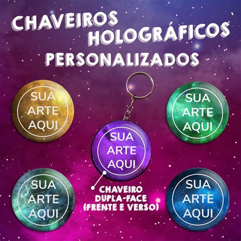 Botton Chaveiro Dupla Face Personalizado Envie Sua Arte Shopee Brasil