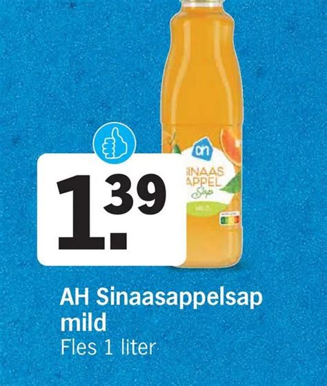 Ah Sinaasappelsap Mild Fles 1 Liter Aanbieding Bij Albert Heijn