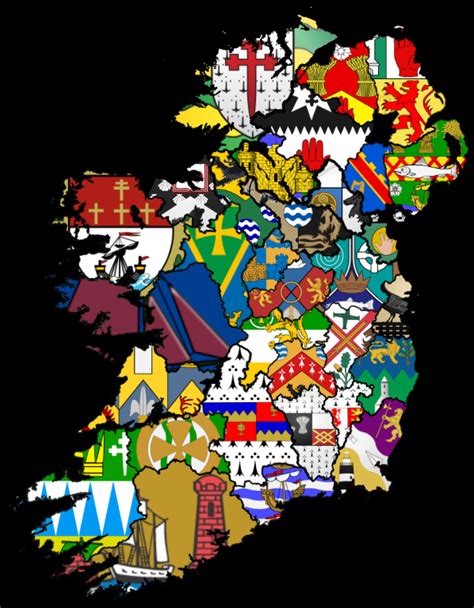 Flag map of Ireland and its counties. : r/ireland