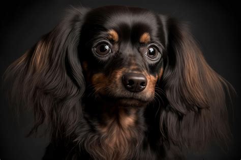 Premium Photo | Front facing landscape portrait of a chiweenie dark ...