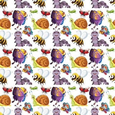 Insects Seamless Pattern Design 4725653 Vector Art at Vecteezy