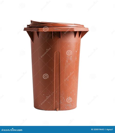 Brown Trash Can With Organic Waste Suitable For Recycling Composting