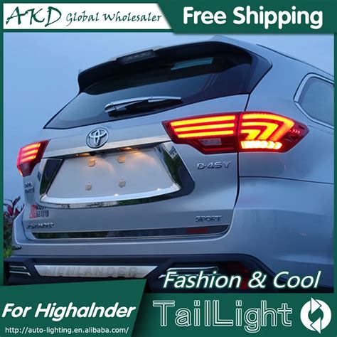 Car Styling For Toyota Highlander Tail Lights 2015 New Highlander LED