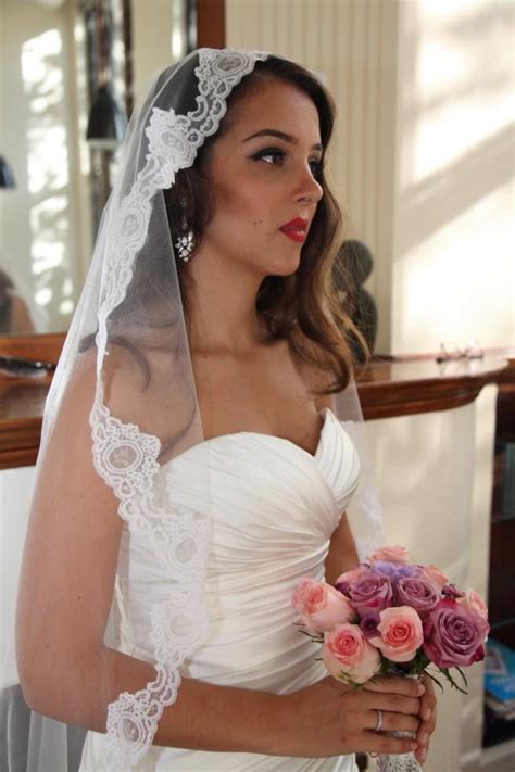 Mantilla Veil Lace Wedding Veil S Inspired Bridal Lace Fingertip